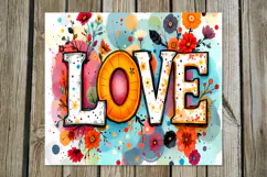 Love hippie Inscription | 4 Boho Skinny tumbler designs PL Product Image 2