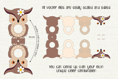 Cute Eagle Owl | Lollipop Holder | Paper Craft Template Product Image 2