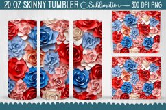 3D Rose Flowers Tumbler - 19 Designs Product Image 3