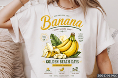 Banana Golden Beach Days Tropical Summer PNG Design Product Image 1
