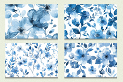 Pastel Blue Watercolor Floral Cutting Boards sublimation Des Product Image 2