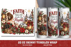 Christmas Joy 20oz Tumbler Wrap, Christian Christmas Dove Tu Product Image 1