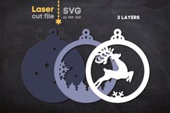 Deer Christmas Tree Toy SVG laser cut file for Glowforge Product Image 3