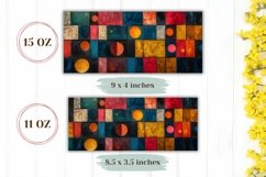 Abstract Mug Wrap Sublimation, Circles Mug Template Product Image 2