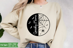 Spooky Mama Round Sign SVG, Halloween SVG Design Product Image 2