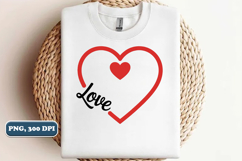 Love Heart PNG, Valentine's Day PNG, Sublimation png Product Image 2