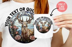 Deer Floral Sublimation Bundle| Stained Glass Sublimation Product Image 3