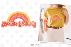 Radiate Positivity Sublimation PNG | Retro Inspirational PNG Product Image 1