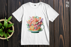 Teacup Spring Flower Clipart Sublimation PNG Product Image 2