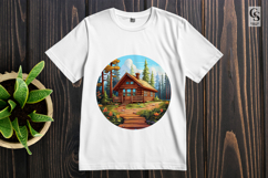 Autumn Cabin Clipart Sublimation PNG Product Image 2