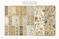 Botanical Spring Floral Bookmarks PNG Product Image 2