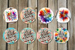 Inspiring Inscription | 8 Round earring sublimation designs Product Image 2