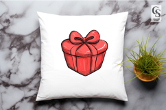 Red Gift Box with Bow Clipart Sublimation PNG Product Image 3