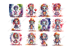 Halloween Zombie Clipart, Funny Halloween Clipart Product Image 4
