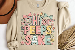 Oh for peeps sake PNG, Coquette Easter Day Sublimation PNG Product Image 2