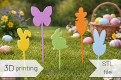 Easter cake topper stl, Kids Easter decoration 3d print Product Image 1