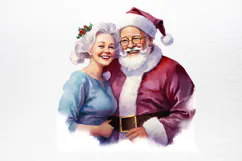 Christmas purple santa claus sublimation PNG Product Image 2