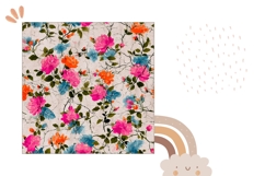 Vintage Flowers Pillow Case Designs, Floral Pillow PNG Product Image 2