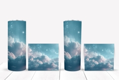 Glitter Sky Tumbler Wrap, Blue Tumbler Template Product Image 2