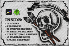 120 Tattoo Procreate Brushes, Stipple Brushes, Dot Work Set Product Image 2