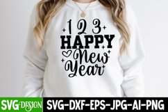 123 Happy New Year SVG Cut File , Happy New Year SVG Design Product Image 1