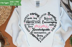 Mimi Heart Shape SVG | Mother's Day Heart SVG PNG Product Image 2