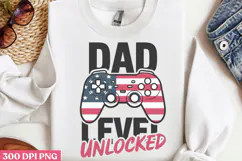 Dad Level Unlocked PNG, Fathers Day Sublimation PNG Product Image 3