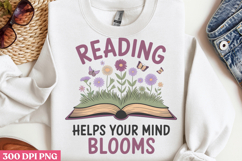 Reading Helps Your PNG, Book Reader Sublimation PNG Product Image 3
