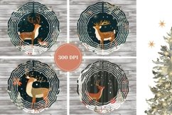 Winter Deer Wind Spinner, Christmas Forest Wind Spinner PNG Product Image 2