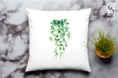 Watercolor Hanging Plants Clipart Sublimation PNG Product Image 2