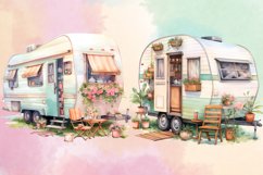 Watercolor Caravan Clipart Bundle, Christmas Bundle Product Image 3