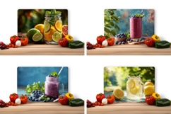 Lemonade Cutting Board, Fruits Cutting Board, Smoothie PNG Product Image 2
