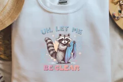 Retro Funny Raccoon Uh let me be clear Png Product Image 2