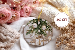 Boho Christmas Tree Ornament Design, Winter Ornament Print Product Image 2