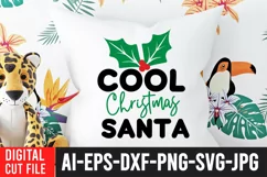 Cool Christmas Santa SVG Cut File , Christmas SVG Quotes Product Image 1