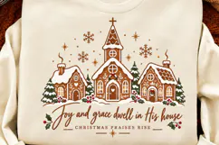 4 Christian Christmas Church Shirt PNG, 4 Gingerbread Church Product Image 2