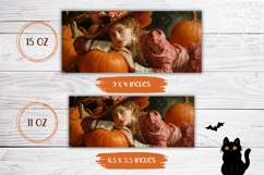 Halloween Pumpkins Mug Design, Halloween Witch Mug Wrap Product Image 2