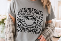 Espresso Yourself Svg, Coffee Lover Svg, Espresso Cup Svg. Product Image 3