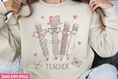 Teacher PNG, Retro Teacher Sublimation PNG Product Image 1