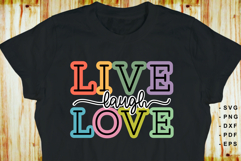 Live Laugh Love SVG, Inspirational Quotes shirt Designs PNG Product Image 2