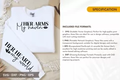 Her Arms My Haven SVG - Mother's Day Sleeve T shirt Design Product Image 2