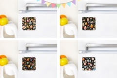Easter Magnet Designs, Flowers PNG, Easter Eggs Magnet Print Product Image 2