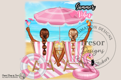 Summer Vibes Beach Friends Design Vacation Relaxation Image Product Image 1