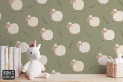 Cute Sheep Seamless Pattern Product Image 2