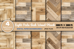 Light Pale Oak Wood Plank Digital Paper JPG Product Image 1
