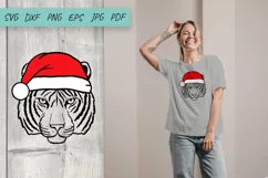 Christmas Svg, Tiger Santa Claus Svg, Tiger Svg, Symbol 2022 Product Image 3