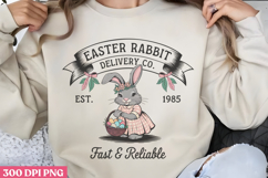 Easter Rabbit PNG, Vintage Easter Rabbit Bunny PNG Product Image 1