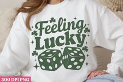 Feeling Lucky PNG, Groovy ST Patricks Sublimation PNG Product Image 2