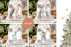 Christmas Mouse Santa Sack, Christmas Dog Santa Sack Designs Product Image 2