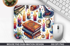 Books Mouse Pad, Halloween Mouse Pad PNG Design Product Image 1